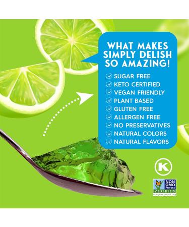 SIMPLY DELISH Lime Jel Dessert 6 x 20g - Buy Online on GoSupps.com