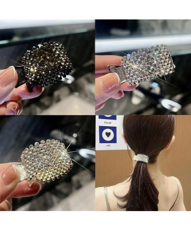 Set of 3 Small Crystal Hair Clips for Women - Perfect for Ponytails, Wedding, Prom, Everyday Wear - Sparkly Hair Accessories for Girls - Great Gift Idea - Buy Online on GoSupps.com