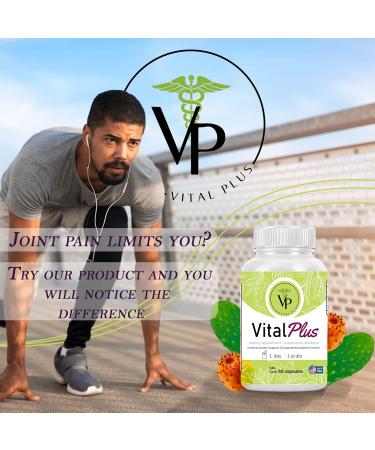Vital Plus - Organic Energy Supplement for Varicose Veins & Joint Support | 60 Capsules - International Shipping Available - Buy Online on GoSupps.com