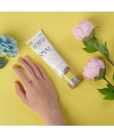 Victoria Beauty Hand Cream with Snail Extract - Moisturizing Cream for Dry Cracked Hands (100ml) - International Shipping Available - Buy Online on GoSupps.com