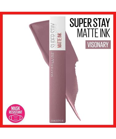 Maybelline Super Stay Matte Ink Liquid Lipstick in Visionary Taupe Purple - Long Lasting Color - 16H Wear - 0.17 Fl Oz - Buy Online on GoSupps.com