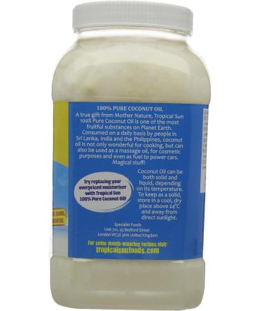 Tropical Sun Coconut Oil 100% Pure 2L - Buy Online on GoSupps.com