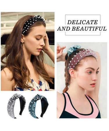 Tyfthui 6 Pcs Pearl Wide Knotted Headbands for Women - Fashion Turban Hair Hoops Accessories (Style 1) - Buy Online on GoSupps.com