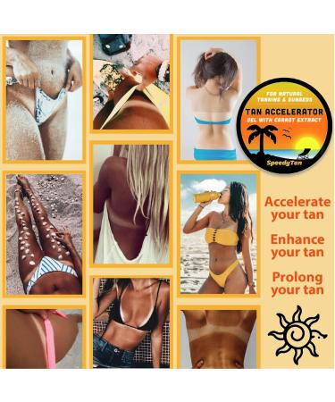 SpeedyTan Premium Tanning Accelerator Gel + Oil For Tanning Bed and Natural Tanning Natural Tanning Accelerator with Carrot Tanning Oil M - Buy Online on GoSupps.com