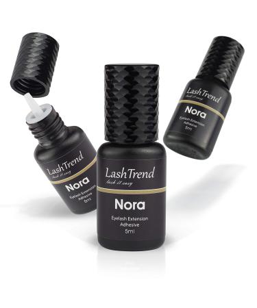Lash trend eyelash glue - Nora 5 ml (black) drying time: 0.3-0.5 seconds binding strength: 7 to 9 weeks |Extension Glue |Eyelash extension