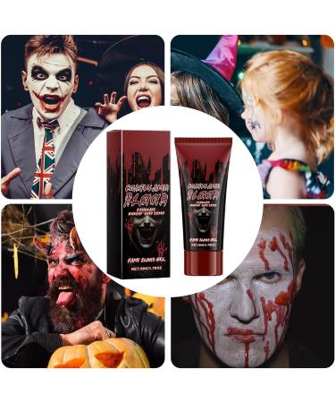 Blood Gel | Fake Blood for Halloween | Realistic 50g Blood Gel for Special Effects Washable for Nosebleeds Stage Costume - Buy Online on GoSupps.com