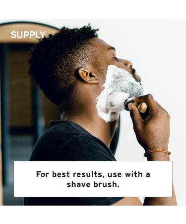 SUPPLY Ultra Lather Shaving Cream - Juniper & Bergamot, 3.4 Oz Jar, Men's Hypoallergenic Shave Cream for Razor Burn and Irritation - Buy Online on GoSupps.com