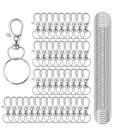 200PCS Split Key Rings Bulk for Keychain and Crafts Keychain Rings (Silver  25mm) 1 200Pack silver