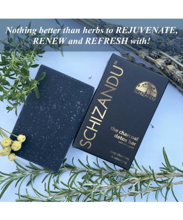 Organic Charcoal Cleansing Soap by Schizandu | Herbal Skin Detox & Moisturizing Beauty Bar | 4 oz | International Shipping Available - Buy Online on GoSupps.com
