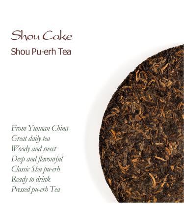 Buy Shou Pu-Erh Teapiegel Cake - Premium Chinese Pressed Pu Erh Red Tea 450g - Authentic Puerh for Tea Lovers - Buy Online on GoSupps.com