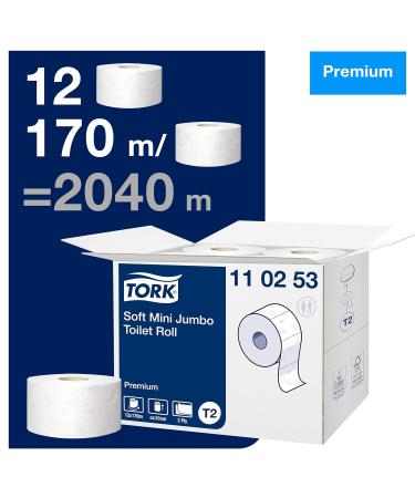 Buy Tork 110253 Mini Jumbo Soft Toilet Paper - Premium 2-Layer 1214 Sheets - 1 Roll - International Shipping - Buy Online on GoSupps.com
