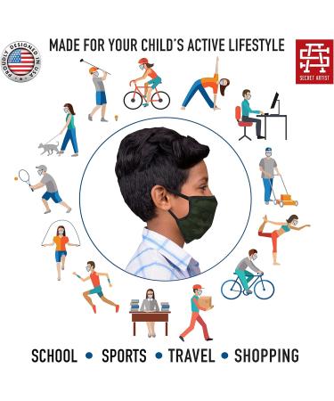 Reversible Unisex Face Mask - Washable & Reusable | X-Small to Small Fit | Charcoal Grey/Black - Buy Online on GoSupps.com