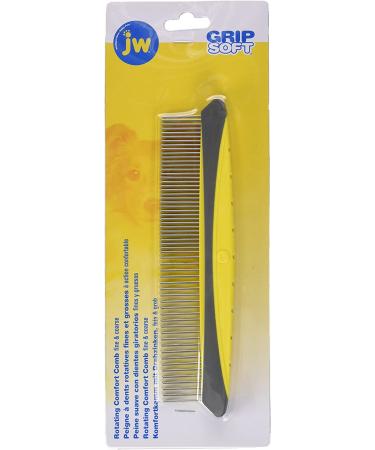 JW Pet Company 8-Inch Gripsoft Rotating Comfort Comb - Fine and Coarse - Buy Online on GoSupps.com