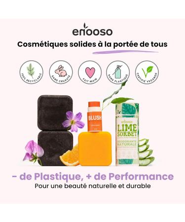  ENOOSO Enooso - Organic shampoo against hair loss strengthens with rosemary oil diluted with purifying castor oil for oily hair 100% natural and vegan solid shampoo 65 g - Buy Online on GoSupps.com