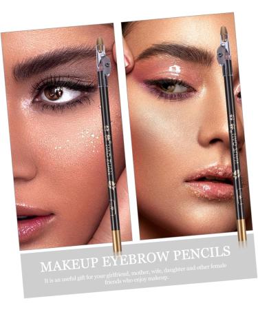 SOESFOUFU Eyebrow Pencil Black 8pcs sharpener eyebrow pencil Makeup Accessories tool eyebrow liner 2 in 1 eyebrow pencil coffee 1 count (Pack of 1) Black - Buy Online on GoSupps.com