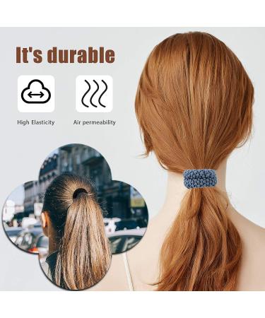 Thick Cotton Hair Ties - 16 Pack Seamless Hair Bands for Women & Girls - No Crease, Break or Slip - Stretchy Ponytail Holders - Mixed Color - Buy Online on GoSupps.com