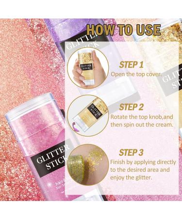 Prreal Body Glitter Mermaid Sequins Glitters for Body Face Sparkling Glitter Stick Chunky Holographic Gliter for Hair Lips Nails Makeup Festival Rave Accessories Stage Christmas Makeup 01 Gold - Buy Online on GoSupps.com