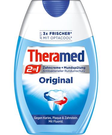 Theramed 2-in-1 Original Toothpaste pack of 4 (4 x 75 ml)