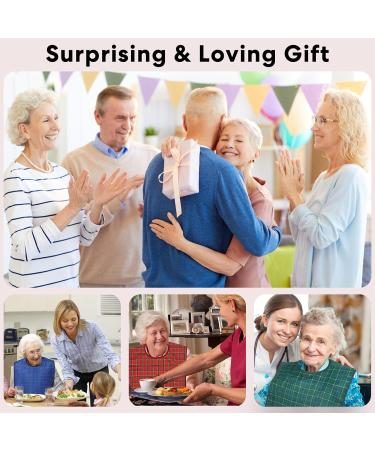 Sumotia 3 Pack Adult Bibs with Crumb Catcher - Waterproof & Reusable Clothing Protectors in Pinstripe | Ideal for Seniors & Dining - Buy Online on GoSupps.com