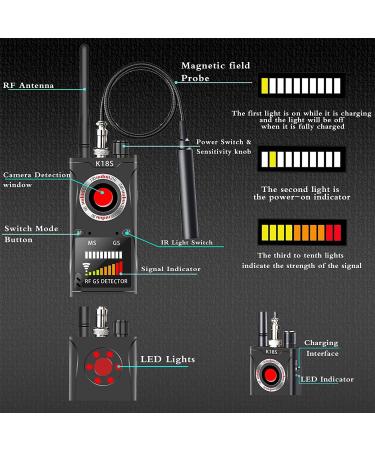 K18S Hidden Devices Detector | Anti Spy Bug Detector | RF Signal GPS Tracker Scanner - Buy Online on GoSupps.com