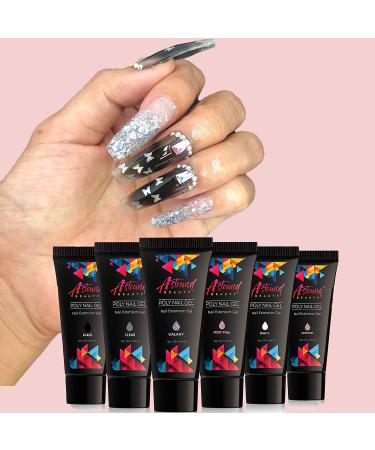 Astound Beauty Poly Nail Gel Kit - UV Lamp, Slip Solution & Glitter - All-in-One Manicure - Buy Online on GoSupps.com