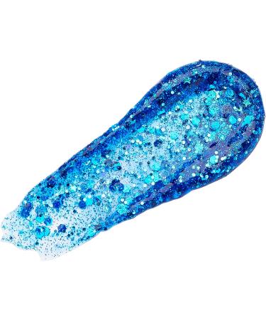 Go Ho Blue Face Glitter Gel - Holographic Chunky Sequins Glitter for Singer Concerts & Festivals - Long Lasting Glitter Makeup for Eye, Lip, Hair, Nails - 52g - Buy Online on GoSupps.com