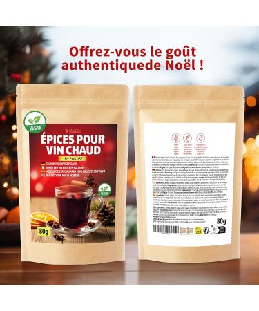 DETOX ORGANICA M lange pices Vin Chaud - pices Cannelle Anis toil et Autres pices de Qualit Premium - Id al pour Boissons Hivernales de No l Punch - 100% Naturel et Vegan (80g Poudre) - Buy Online on GoSupps.com