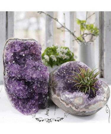 Natural Amethyst Crystal Cluster Rock Crystal Quartz Cluster Amethyst Gemstone Specimen Raw Druzy Geode Quartz Stone Figurine for Reiki Home Decoration 1kg Gift Reiki Crystal Stone (Size : 1.7kg) - Buy Online on GoSupps.com
