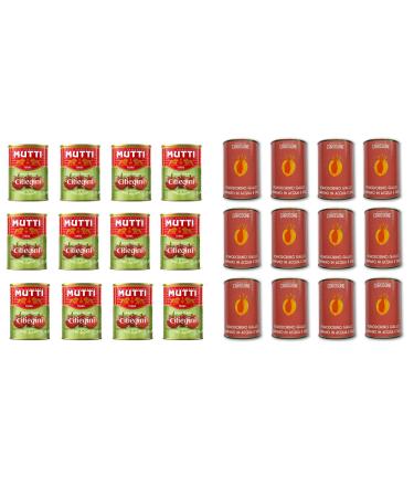 Mutti Test pack Mutti Cherry Tomatoes Tomates cerises + Fratelli Carosone Yellow Campano Tomate jaune Campanie Tomate (24 x 400 g) Tomates italiennes 100 %