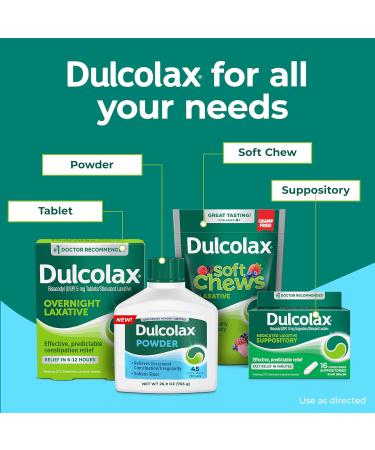 Dulcolax Laxative Powder Gentle and Effective Constipation Relief for Adults Stool Softener with PEG 3350 Stimulant Free Formula No Harsh Side Effects Osmotic Laxative 26.9 oz Bottle 45 Doses - Buy Online on GoSupps.com