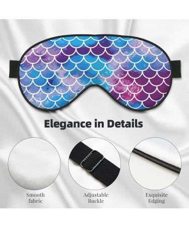 Mermaid Fish Scale Print Sleep Eye Mask | Soft Eyeshade for Travel & Naps - Perfect for Women & Men - Buy Online on GoSupps.com
