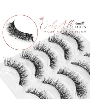 Onlyall Wispy 3D Mink False Eyelashes Natural Look - 5 Pairs | B03 (7MM-14MM) - Buy Online on GoSupps.com