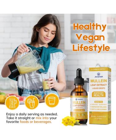 Javeriah Mullein Drops for Lungs Cleanse - Cordyceps, Marshmallow Root & Licorice Root Extract, Respiratory Herbal Supplement with Mullein Leaf Extract for Immune Support & Bronchial Cleanse, 2 Fl Oz - Buy Online on GoSupps.com