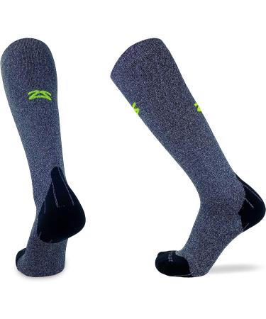 Zensah Tech+ Compression Socks - Large Heather Grey | Running Compression Socks - Buy Online on GoSupps.com