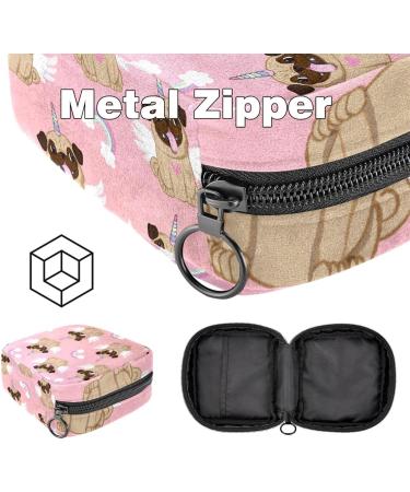 Portable Women's Binding Bags - Menstrual Cup & Tampon Pouches for Teens | Cute Pug & Rainbow Designs - Buy Online on GoSupps.com