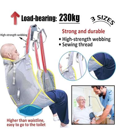 LUCEAE Universal Full Body Patient Lift Sling Hoyer Lift Medical Sling for Bed Positioning and Bathing Assist Aids Transfer Sling for Elderly Bariatric Disabled Bedridden - Buy Online on GoSupps.com
