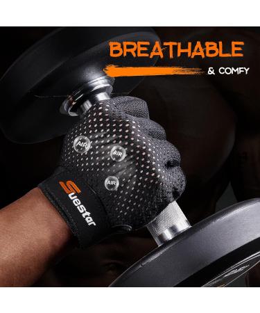 SueStar 2022 Workout Gloves for Men and Women - Full Palm Protection, Excellent Grip, Breathable Design - Ideal for Weight Lifting, Fitness, and Training - Large Size - Buy Online on GoSupps.com