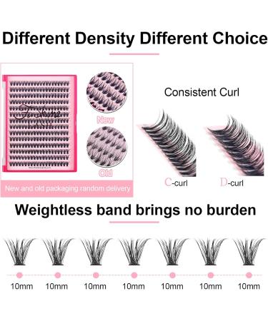 Cluster Eyelash Extension 280pcs 0.07D 40D Curl 13mm Length Soft and Natural False Eyelash DIY Individual Lashes Extensions at Home (13mm 280P-0.07-40D) - Buy Online on GoSupps.com