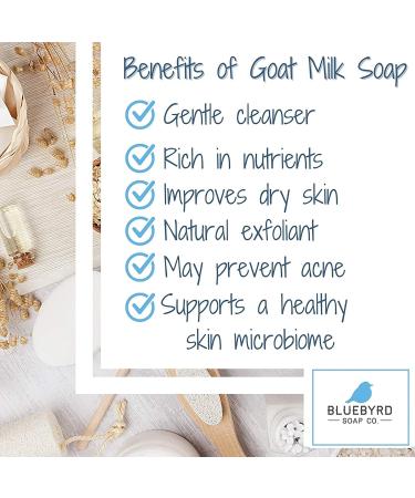 Bluebyrd Goat Milk Soap - Orange Lemongrass | Natural Bar Soap for Psoriasis Eczema & Dry Skin | Essential Oil Scented - Buy Online on GoSupps.com