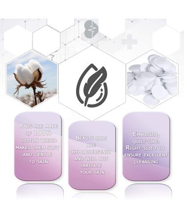 Dukal Cotton Rounds - Pack of 80 Cosmetic Cotton Pads for Face - 100% Cotton Makeup Pads - Hypoallergenic, Soft & Durable - Buy Online on GoSupps.com