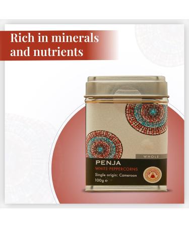 Fire Mountain White Penja Pepper 100g - 100% Natural Peppercorn Berries from Cameroon's Penja Valley - Buy Online on GoSupps.com