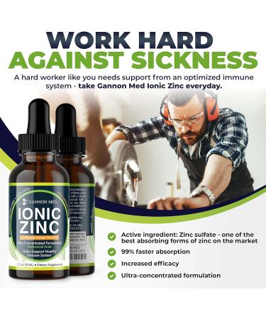Zinc Chelate Immune Booster - Ionic Zinc Liquid Drops for Immunity, Skin & Reproductive Health - 2 Fl Oz (Pack of 1) - Buy Online on GoSupps.com