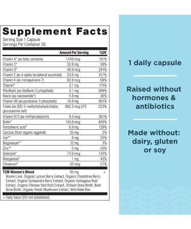 Ancient Nutrition Women's Multivitamin | Once Daily Vitamin B, C, K2 | Folate, Iron Supplement | Supports Bone & Blood Health | 30ct Women's TCM - Buy Online on GoSupps.com