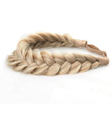 TOECWEGR Braided Headband Wide Chunky Plaited Wedding Classic Synthetic Fluffy Braids Extensions Stretch Wig Headband Women Girl Beauty Accessory - Buy Online on GoSupps.com