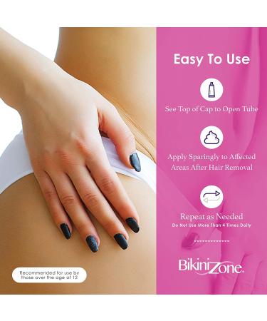 Bikini Zone Medicated After Shave Crme - Stop Shaving Bumps, Irritation & Redness - Dermatologist Approved - Gentle Formula (1 OZ) - Buy Online on GoSupps.com