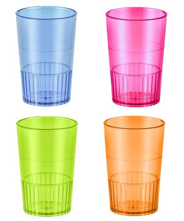 zappy 48 1.5 oz Straight Wall Shooter Hard Disposable Plastic Shot Glasses Party Bar Glasses Wedding Cups Wine Glass Cocktail Champagne Martini Neon Party Cups Colored Drinking Glasses Shooter Glass 48 Count (Pack of 1)