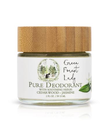 Pure Organic Deodorant for Women and Men Aluminum-Free Deodorant Paraben-Free Vegan Cedarwood Jasmine Natural Stay Fresh All Day - 2 FL OZ/59.15 ML