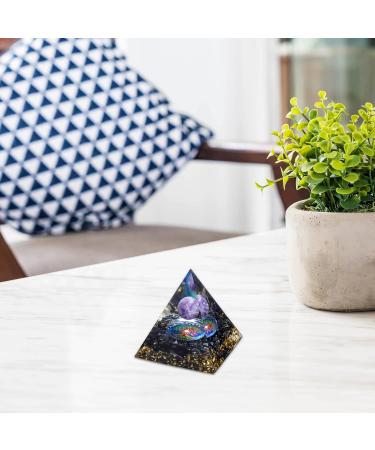 Buy Go Anconite Pyramid Orgonite Crystal - Amethyst Reiki Healing Stone for Positive Energy & Chakra Meditation Decoration - Buy Online on GoSupps.com