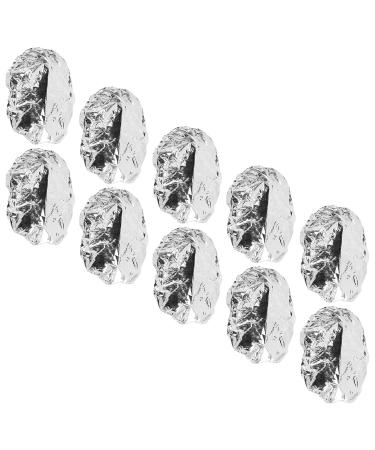 Toyvian Lot de 10 Bonnets Chauffants en Aluminium Argent Bord lastique Isolation Thermique pour Soin Protecteur Cheveux Taille Unique Adapt s Spa Coloration et Coiffure Domicile