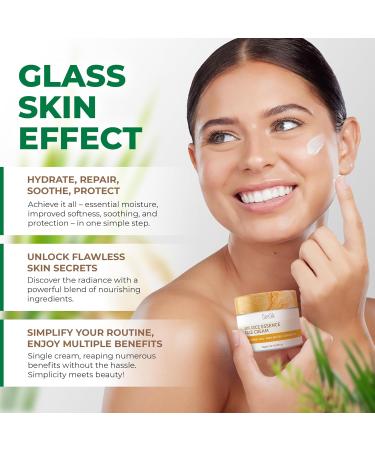 Organic Rice Cream for Face - Ceramide Moisturizing Cream with Hyaluronic Acid & Black Rice Extract - Vegan Facial Essence for Radiant Skin - Buy Online on GoSupps.com
